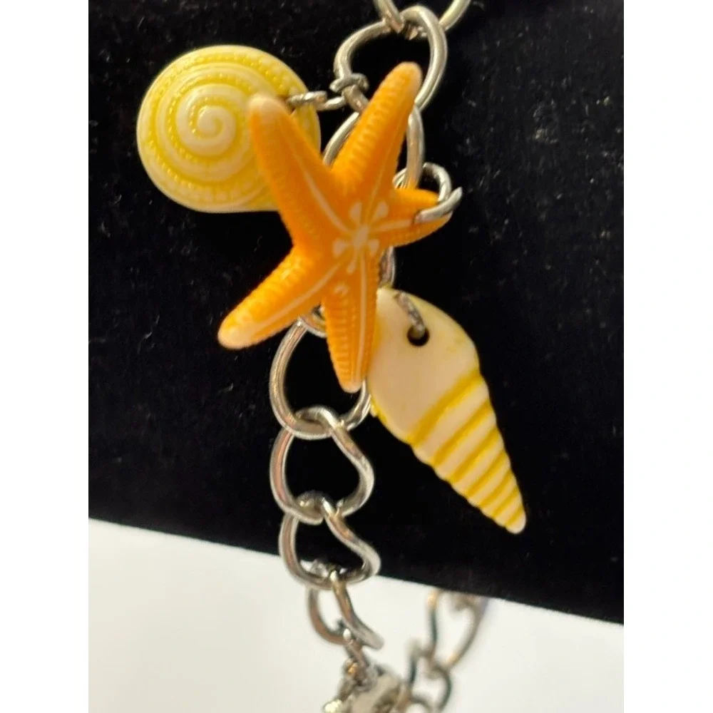Charm Bracelet Vacation Sea Shells Coastal Maximalist Vibes - Picture 8 of 13